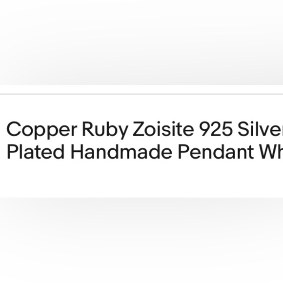 Copper ruby zoisite pendants sterling silver plated U Pick! artisan India tribal - Picture 2 of 15